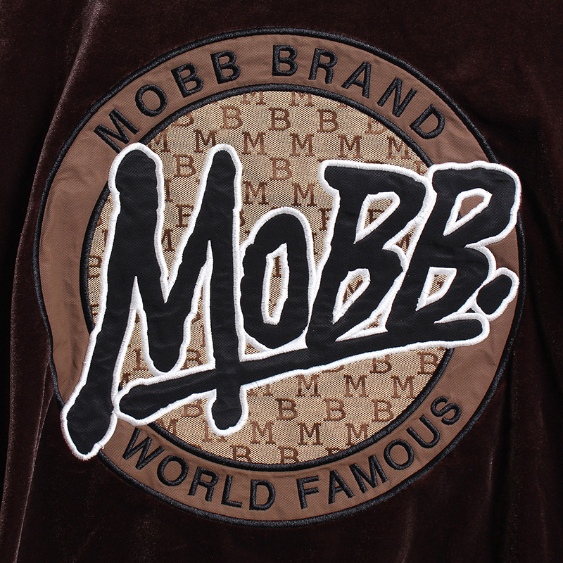 MONOGRAM VELOR TRACK JACKET -BROWN-