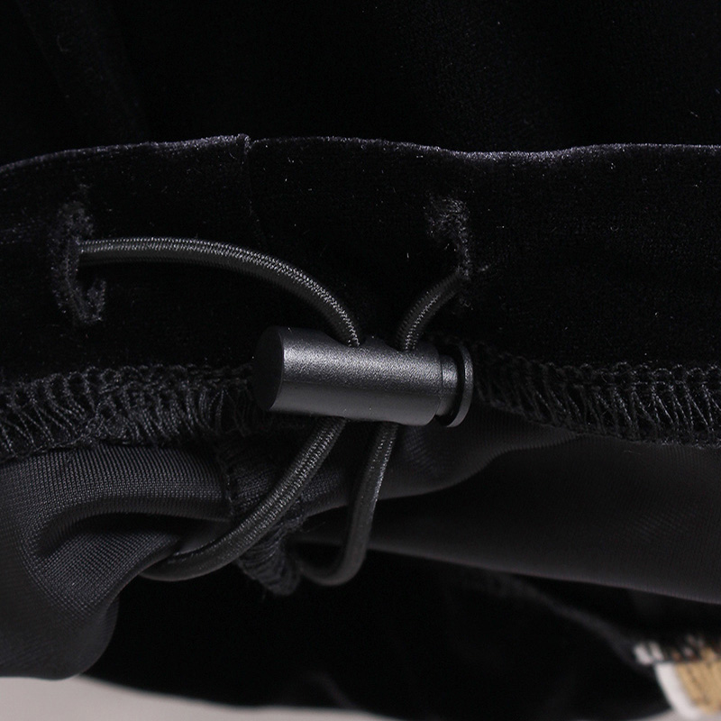 MONOGRAM VELOR TRACK PANTS -BLACK-