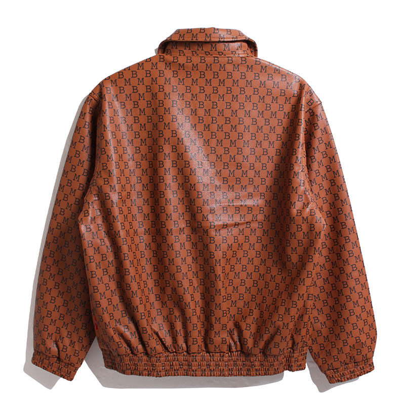 MONOGRAM ECO LEATHER JACKET -MULTI-