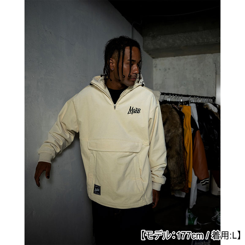 COURDUROY ANORAK -WHITE-