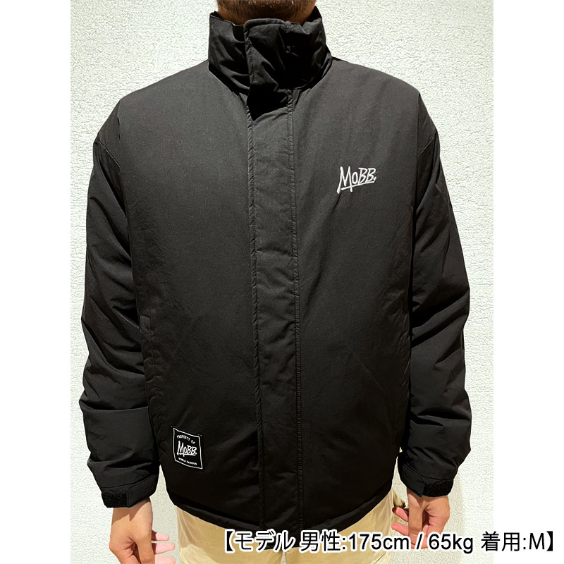 NYLON RV PUFF JACKET -BLACK-