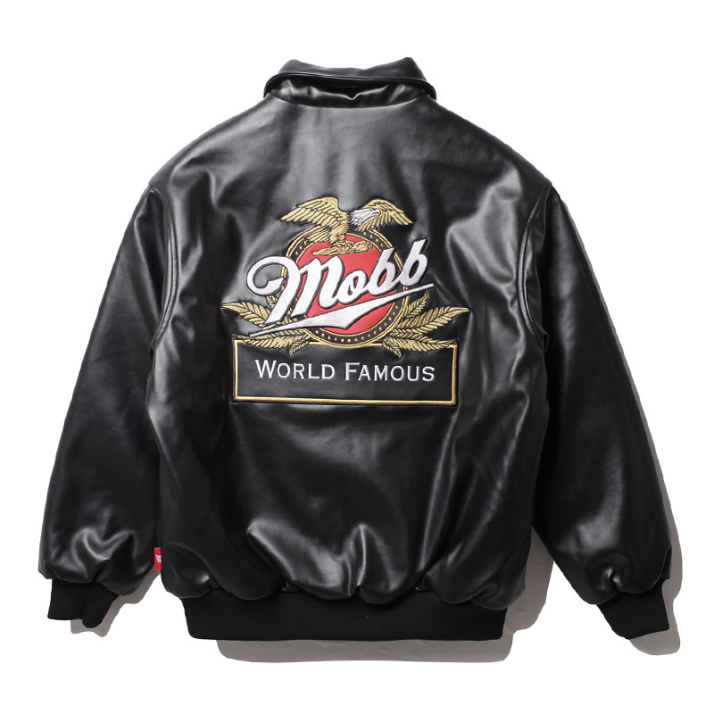 宇都宮市 MOBB(モブ) OG ECO LETHER DOWN JACKET BLACK | www