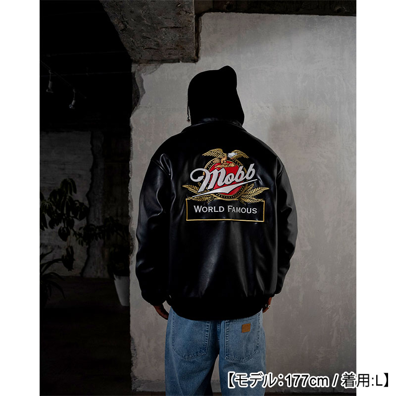 ECO LETHER BREWERY JACKET -BLACK-