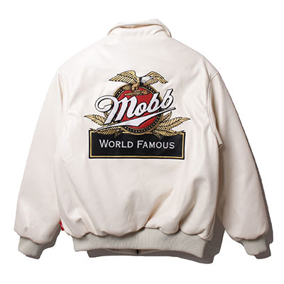 ECO LETHER BREWERY JACKET -WHITE-