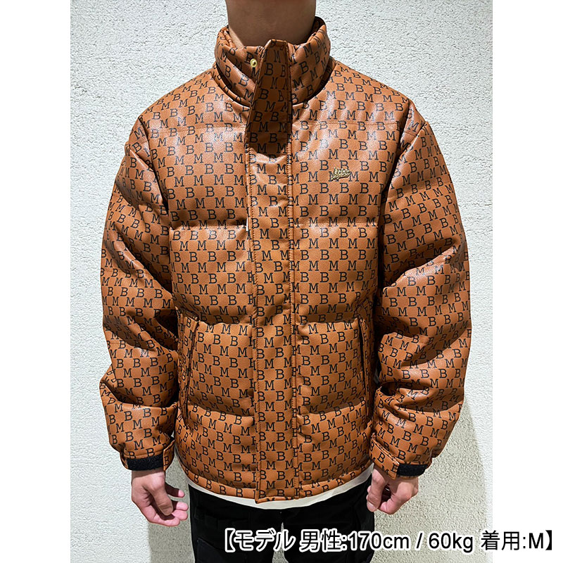 MONOGLAM  DOWN JACKET -BROWN-