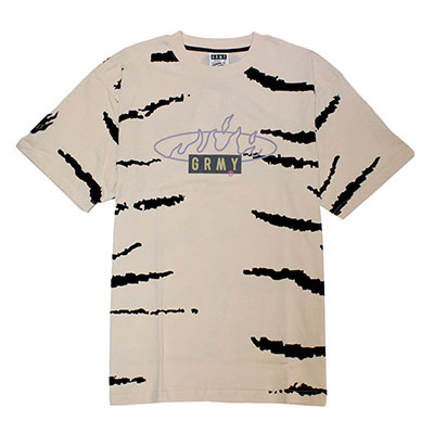 GRIMEY(グライミー)/ CLOVEN TONGUES ALL OVER PRINT OVERSIZED TEE -CREAM-