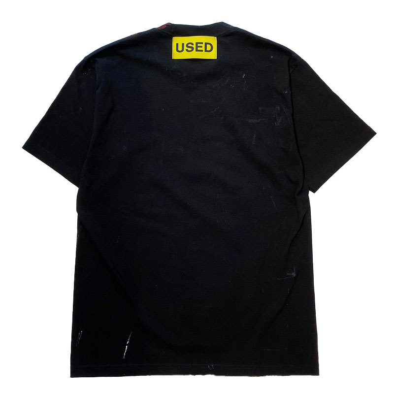 USED SS T-SHIRT -BLACK-(G) SIZE:M