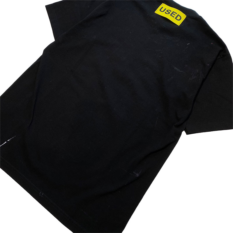 USED SS T-SHIRT -BLACK-(G) SIZE:M