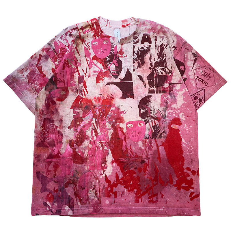 USED SS T-SHIRT -TIEDYE-(F) SIZE:XL