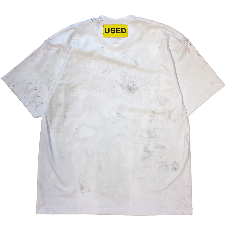 USED SS T-SHIRT -WHITE-(I) SIZE:L