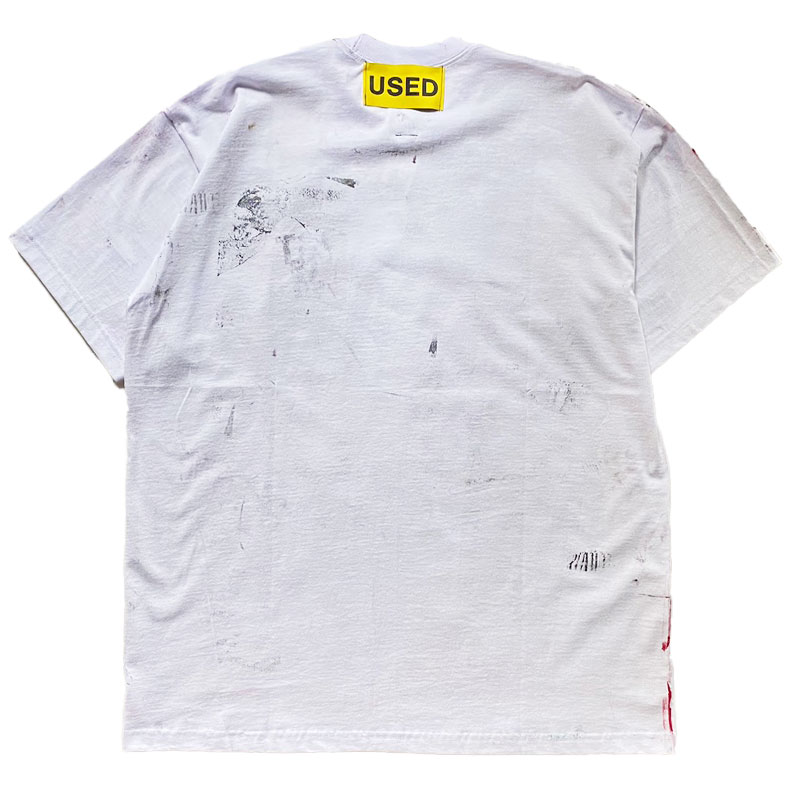 USED SS T-SHIRT -WHITE-(J) SIZE:XL