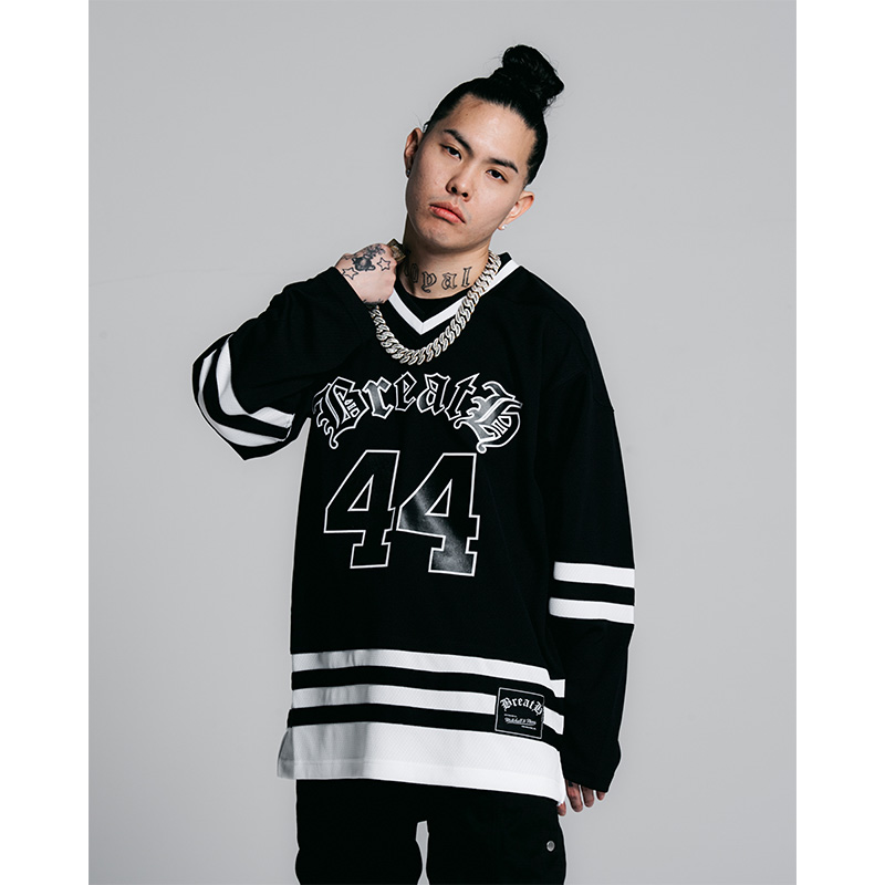 BREATH LOGO HOCKEY JERSEY-BLACK-