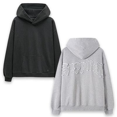 BACK LOGO IRON HOODIE -2.COLOR-