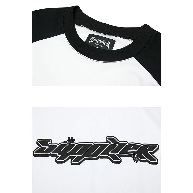 SUPPLIER(サプライヤー)/ Planet Logo Raglan Long Sleeve -BLACK