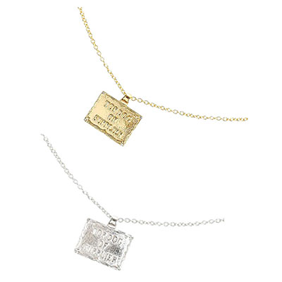 METAL PLATE NECKLACE -2.COLOR-(GOLD)