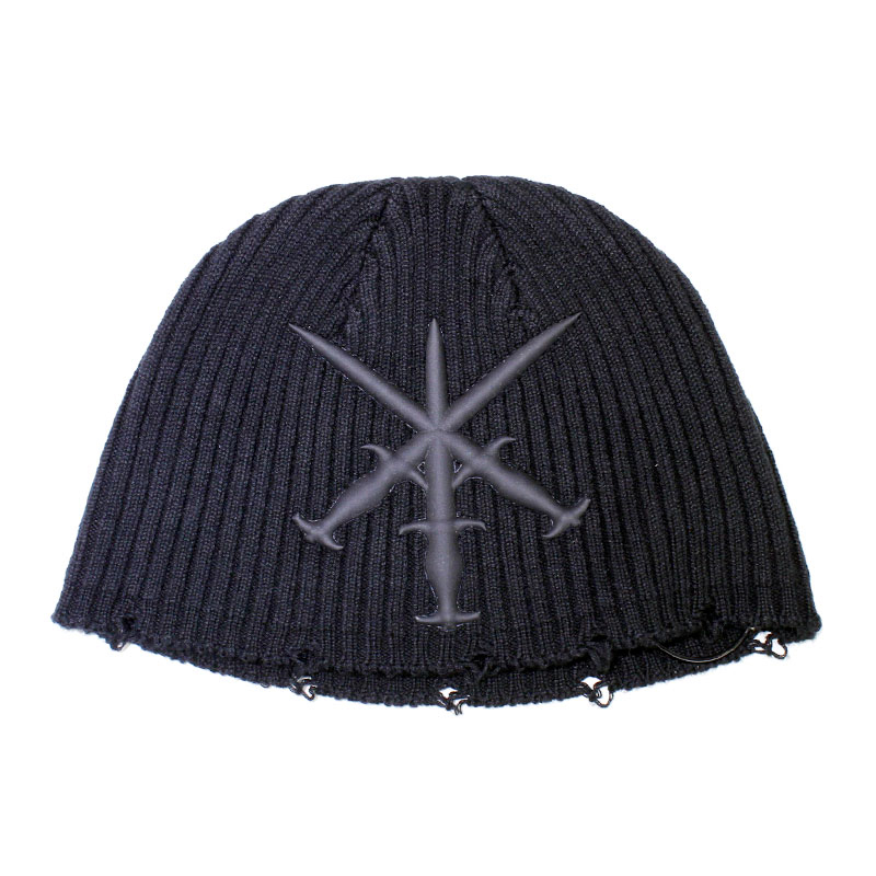 UNKNOWN LONDON(アンノウンロンドン)/ DAGGER DISTRESSTED KNIT BEANIE