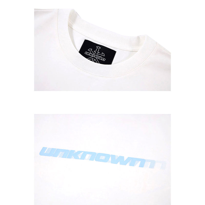 UNKNOWN LONDON(アンノウンロンドン)/ MULTI UNKNOWN LOGO GRAPHIC TEE -WHITE-