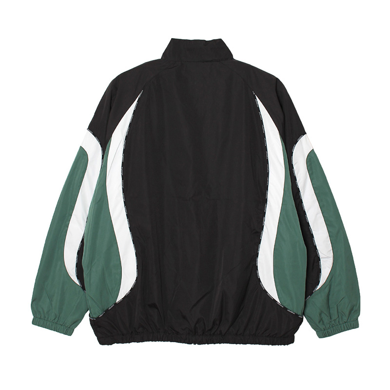 PIPING TRACK JACKET -BLACK-