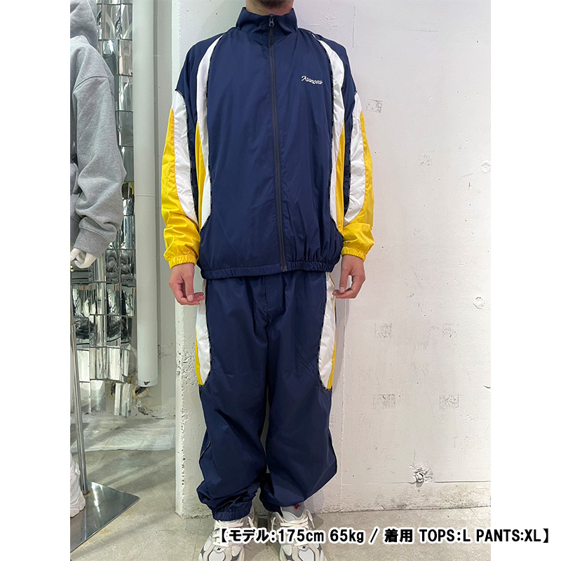 PIPING TRACK JACKET -NAVY-