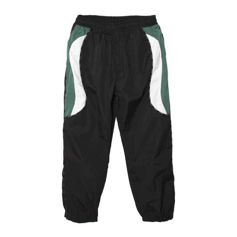 PIPING TRACK PANTS -BLACK-