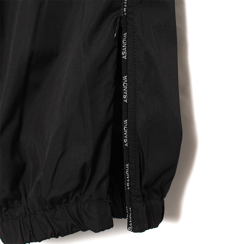 PIPING TRACK PANTS -BLACK-