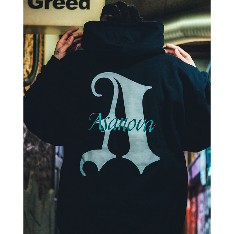 BLACKLETTER HOODIE -BLACK-