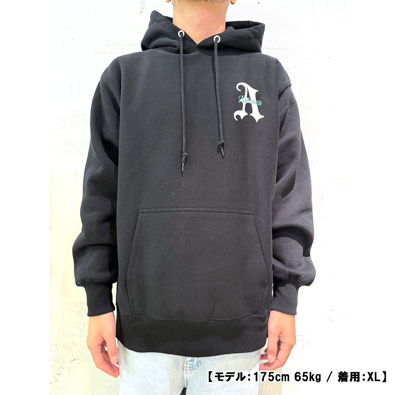 BLACKLETTER HOODIE -BLACK-