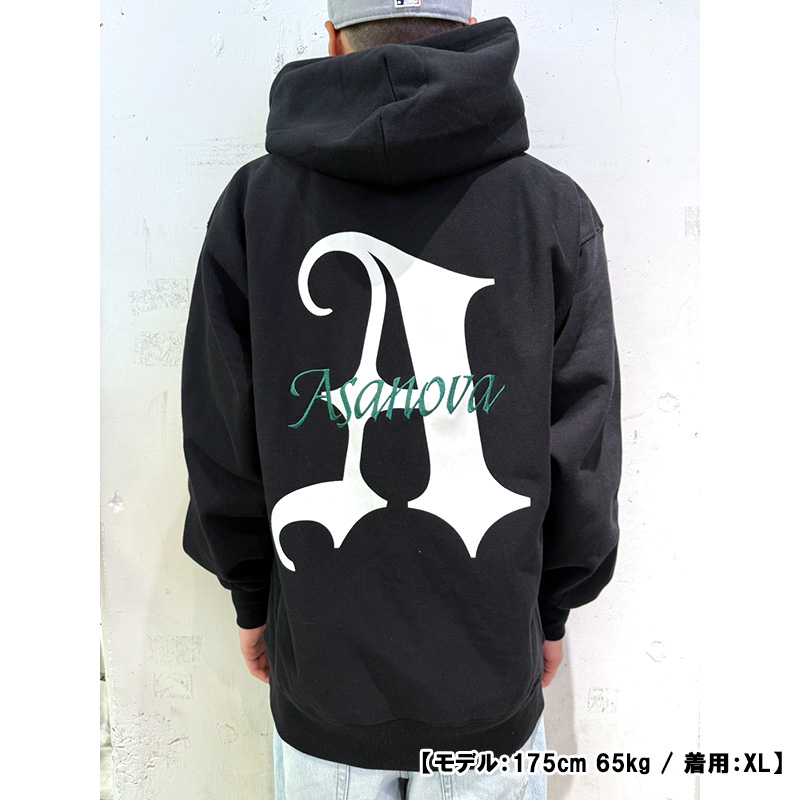 BLACKLETTER HOODIE -BLACK-