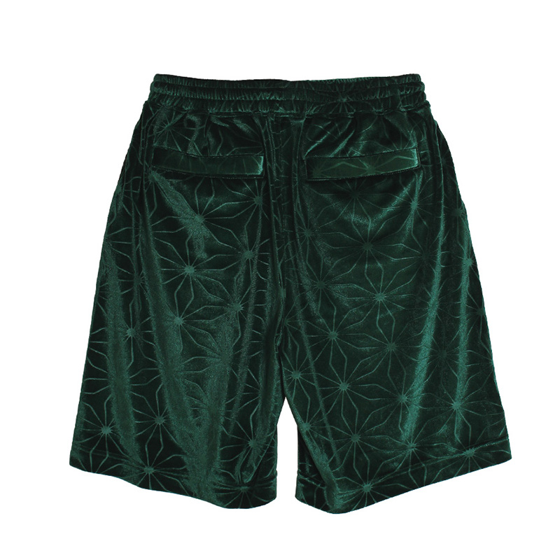 WEB VELVET SS SHORTS -GREEN-