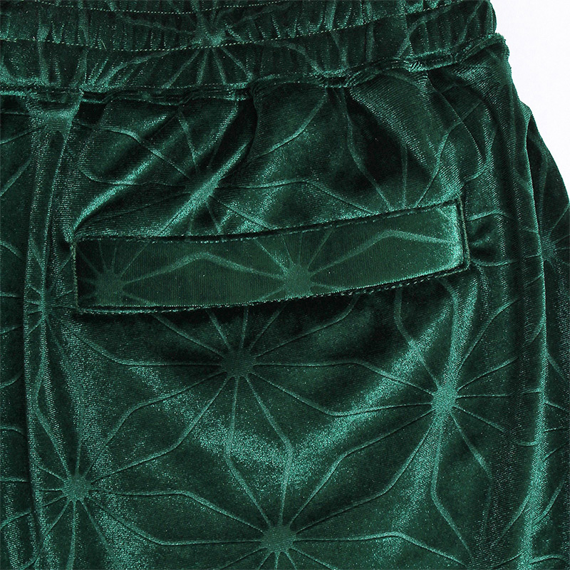 WEB VELVET SS SHORTS -GREEN-