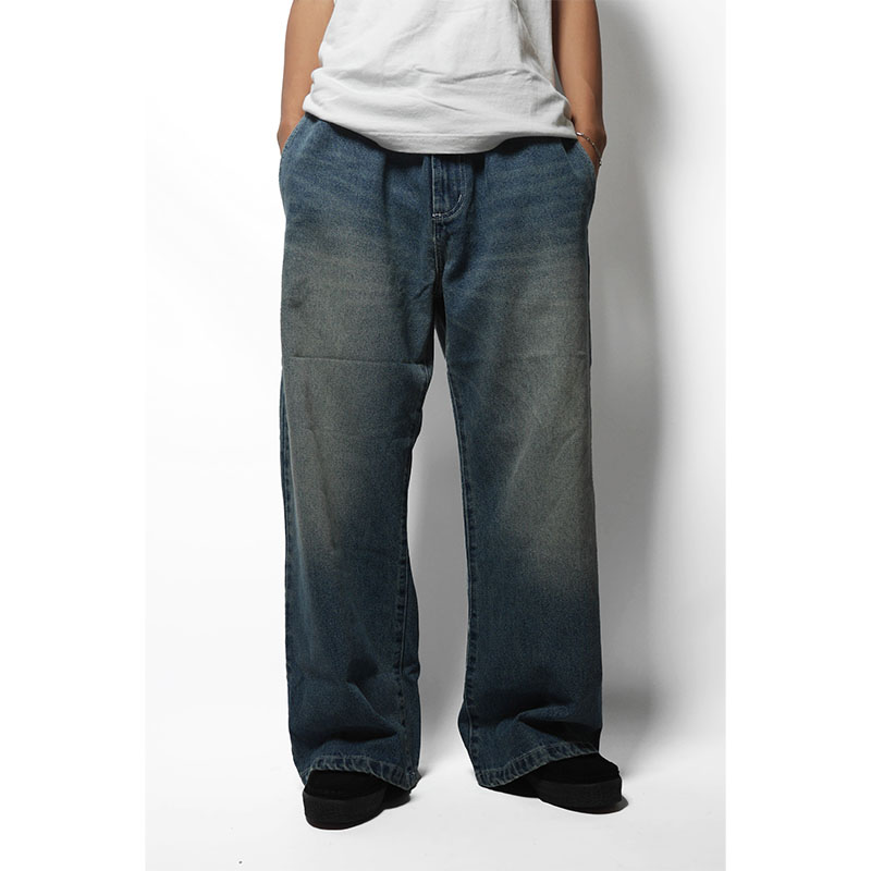 BAGGY DENIM PANTS -U.BLACK-