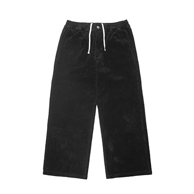 BAGGY CORDUROY PANTS -BLACK-