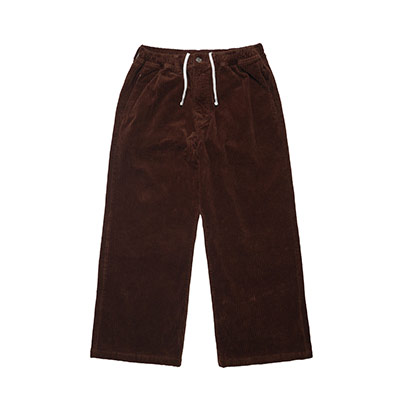 BAGGY CORDUROY PANTS -BROWN-