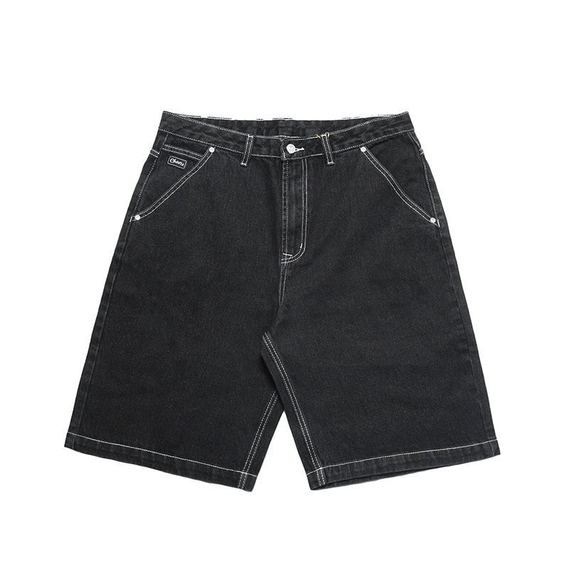 BIG DENIM SHORTS -BLACK-