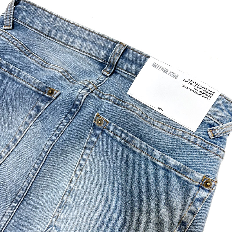 FADED SKINNY DENIM -W.INDIGO-