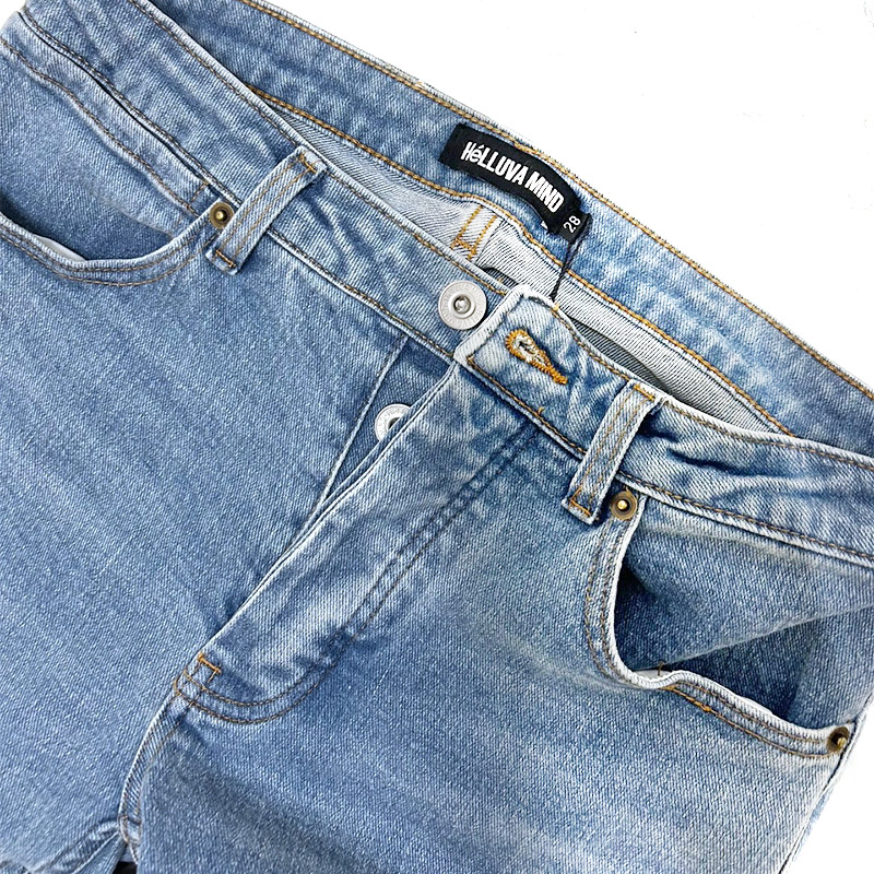 FADED SKINNY DENIM -W.INDIGO-