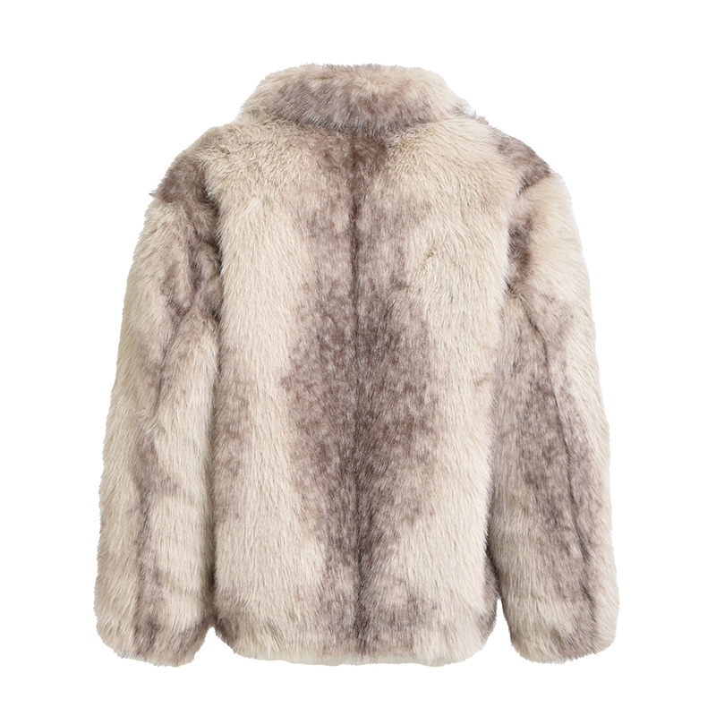 FAUX FUR JACKET -MOSS-