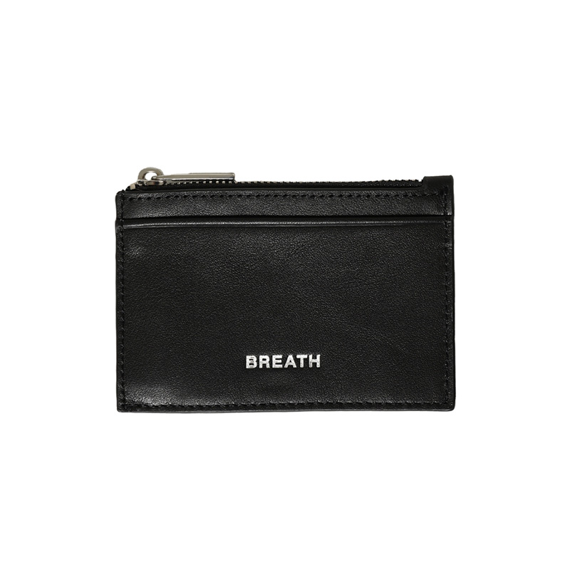 LOGO CARD WALLET (NATURAL) -BLACK-