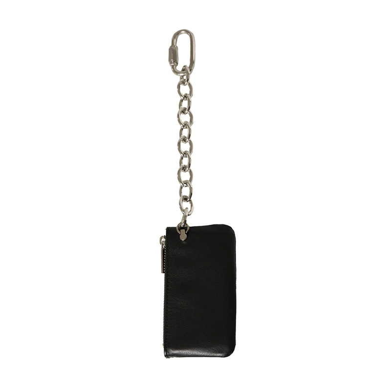 LOGO CHAIN  COIN WALLET (NATURAL) -BLACK-