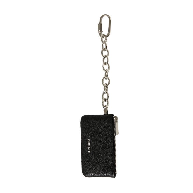 LOGO CHAIN  COIN WALLET (EMBOSS) -BLACK-