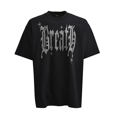 GLITTER LOGO TEE -BLACK-