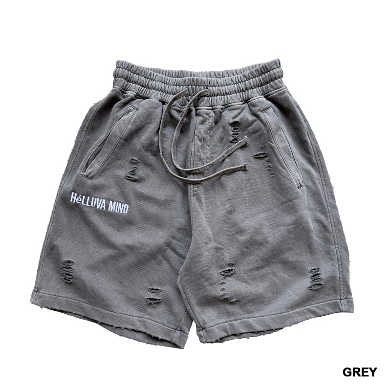 OG EMB DAMEGE SWEAT SHORTS -2.COLOR-