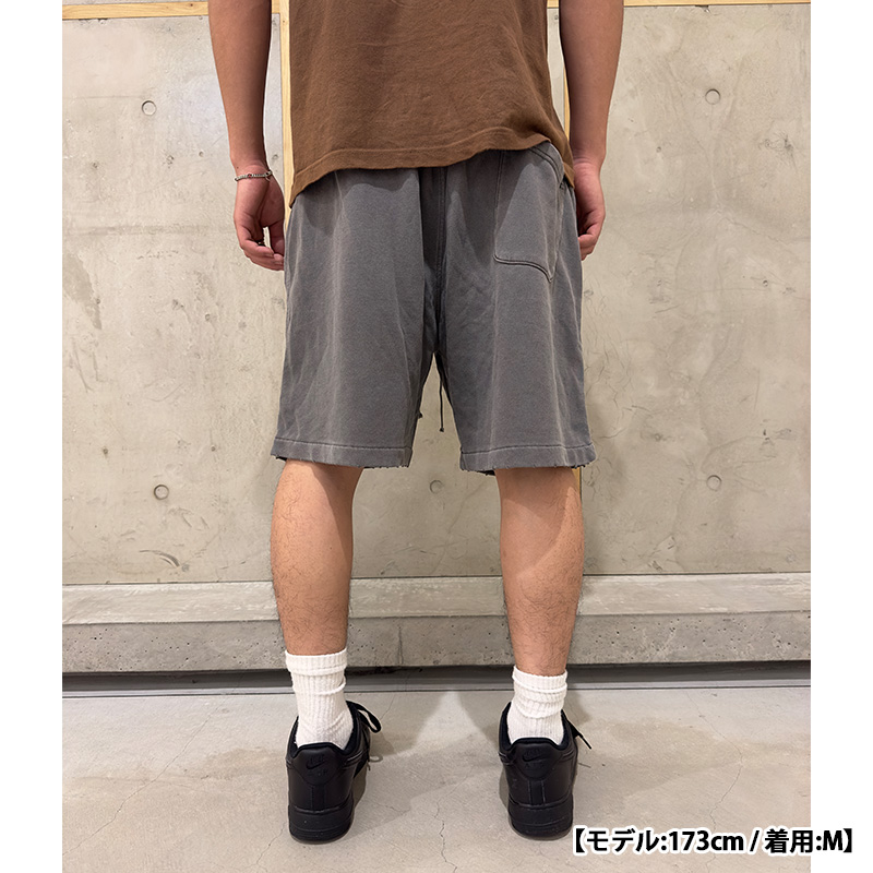 OG EMB DAMEGE SWEAT SHORTS -2.COLOR-