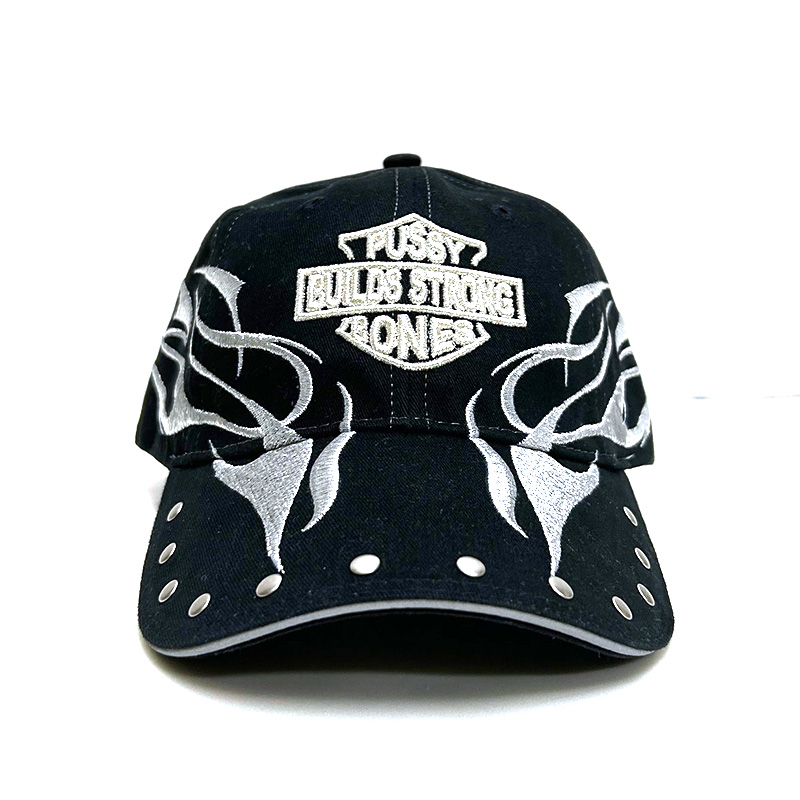 PBSB SILVER FLAMES HAT -BLACK-