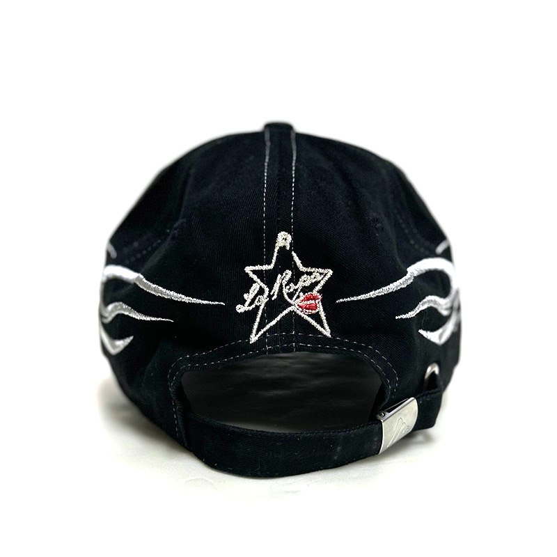 PBSB SILVER FLAMES HAT -BLACK-