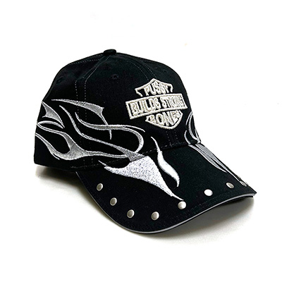 PBSB SILVER FLAMES HAT -BLACK-