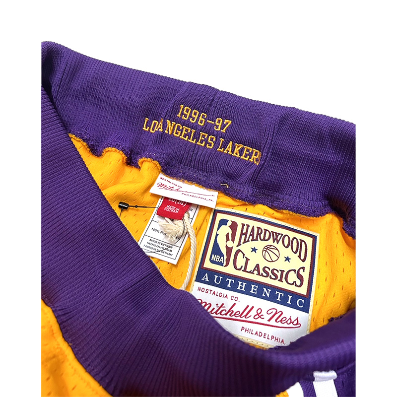 NBA AUTHENTIC HOME SHORTS LAKERS -YELLOW-