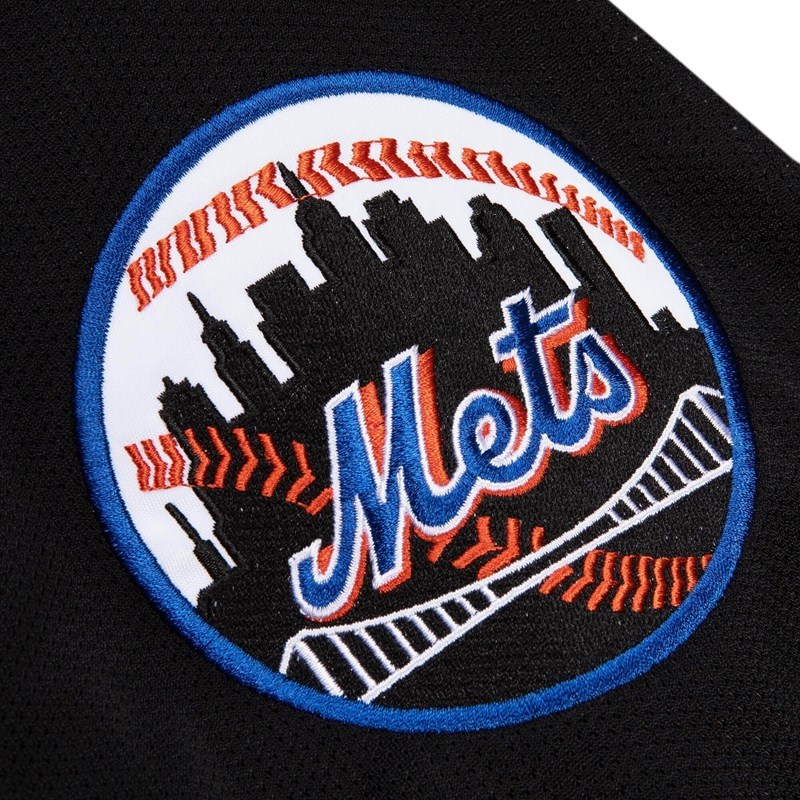 MLB AUTHENTIC BP JERSEY BUTTON FRONT METS 2000 MIKE PIAZZA -BLACK-