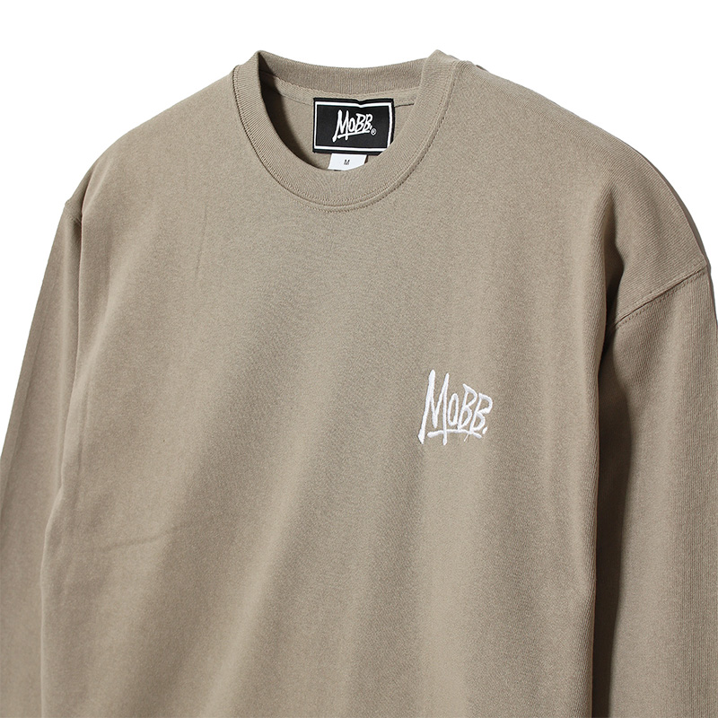 (E)MAGNUM WEIGHT OG BIG L/S T-SHIRT -BEIGE-