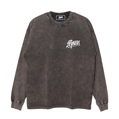 OLD OG PIGMENT L/S T-SHIRT -BLACK-(M)